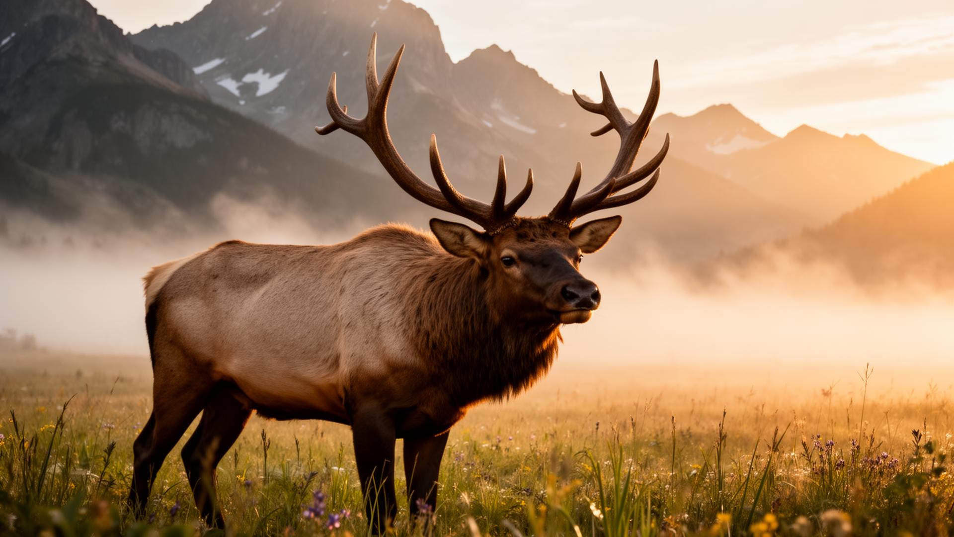 Hunter at first light in the backcountry